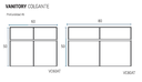 Muebles Schneider - Linea: Atenas - VANITORY COLGANTE 80 ATENAS PVC Color: BLANCO SATINADO - VC80ATPBS