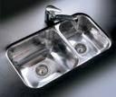 JOHNSON - PILETA DOBLE ACERO 304 R 37/18 CR (ANTIRREBALSE)