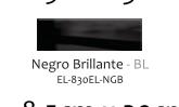 EL-830EL-NGB - Esmaltado Liso - 8.5x30 - Negro - Brillante - Colores Solidos