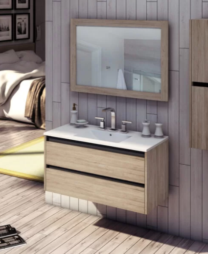 Muebles Schneider - Linea: Nature - VANITORY COLGANTE 100 PIANO Color: CAJU - VC100PIC