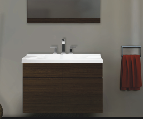 Muebles Schneider - Linea: Atenas - VANITORY COLGANTE 80 ATENAS Color: WENGUE - VC80ATW