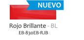EB-830EB-RJB - Esmaltado Liso Biselado - 8.5x30 - Rojo - Brillante - Colores Solidos