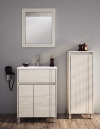 [V60NATXB] Muebles Schneider - Linea: Nature - VANITORY 60 NATURE Color: BLANCO TEXTURADO - V60NATXB